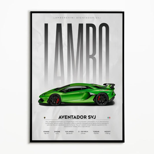 Lamborghini Aventador SVJ Premium Poster