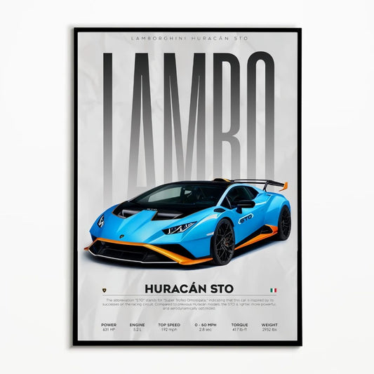 Lambirghini Huracan STO Premium Poster