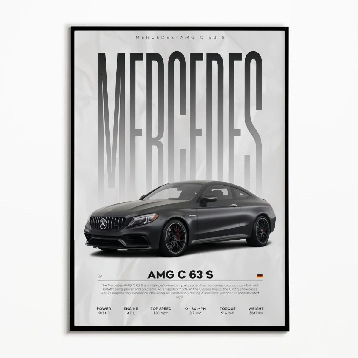 Mercedes AMG C63S Premium Poster
