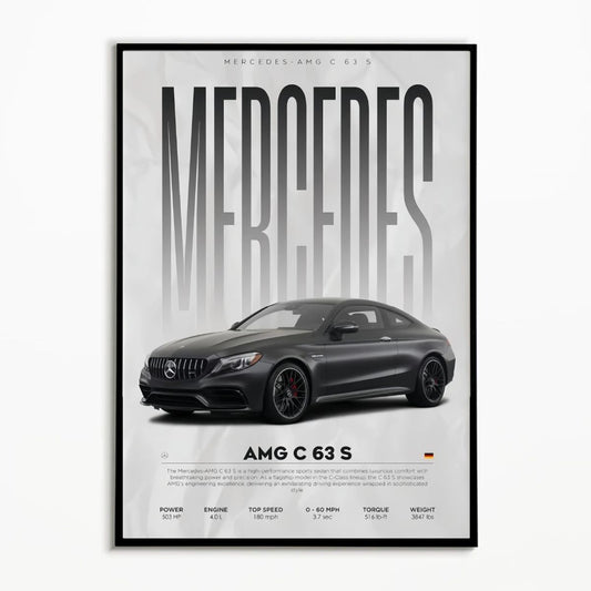 Mercedes AMG C63S Premium Poster