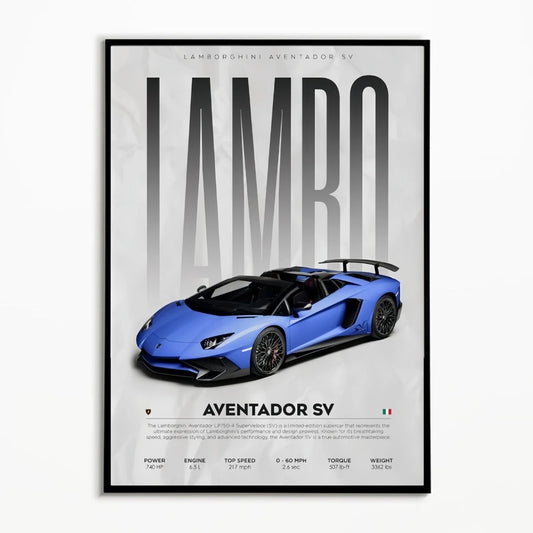 Lamborghini Aventador SV Premium Poster