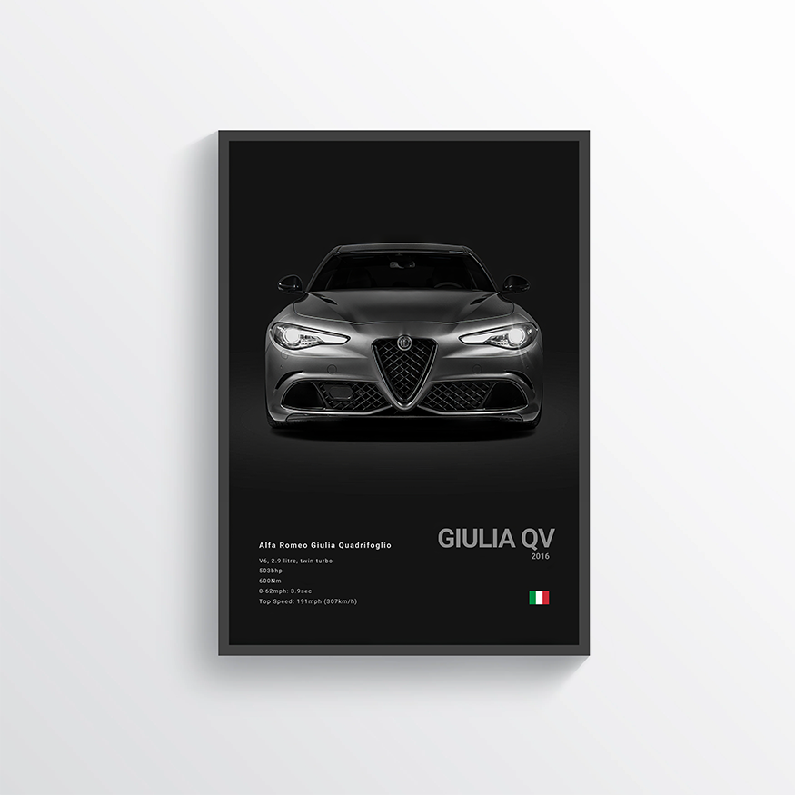 Alfa Romeo Giulia Quadrifoglio 2016 Classic Poster