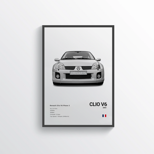 Renault Clio V6 2003 Classic Poster