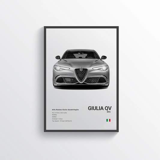 Alfa Romeo Giulia Quadrifoglio 2016 Classic Poster