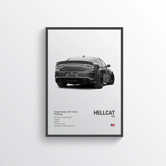 Dodge Charger SRT Hellcat 2020 Classic Poster