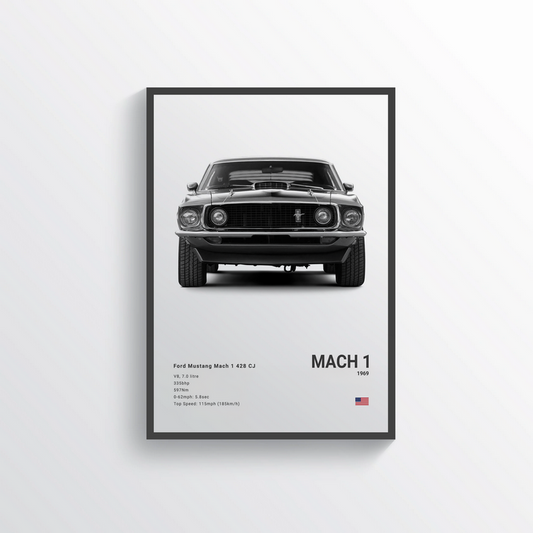Ford Mustang Mach 1 428 CJ 1969 Classic Poster