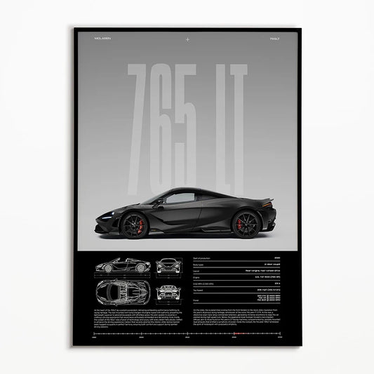 Affiche du plan de la McLaren 765 LT