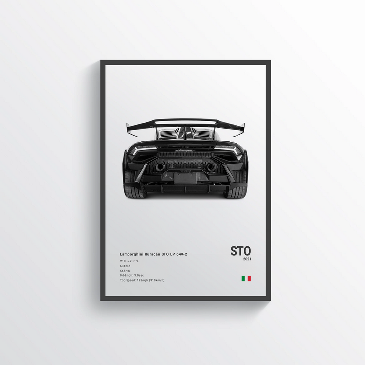 Lamborghini Huracán STO LP 640-2 2021 Classic Poster