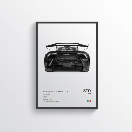 Lamborghini Huracán STO LP 640-2 2021 Classic Poster