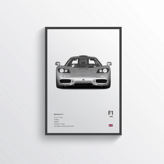 McLaren F1 1992 Classic Poster