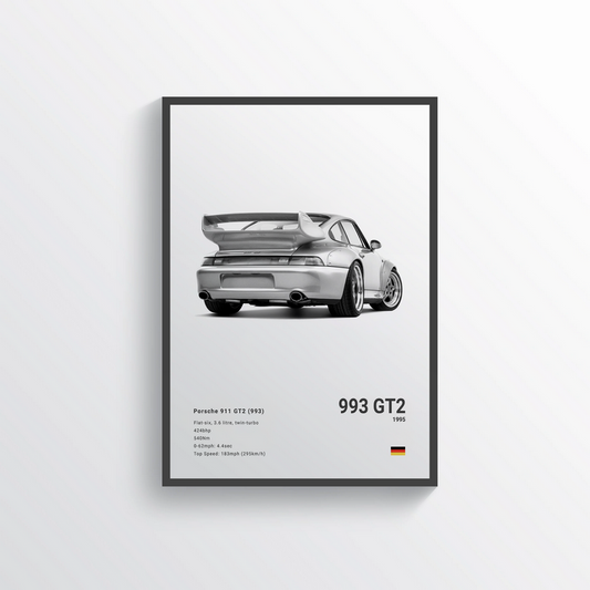 Porsche 993 GT2 Classic Poster