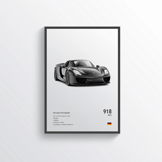 Porsche 918 Spyder 2013 Classic Poster
