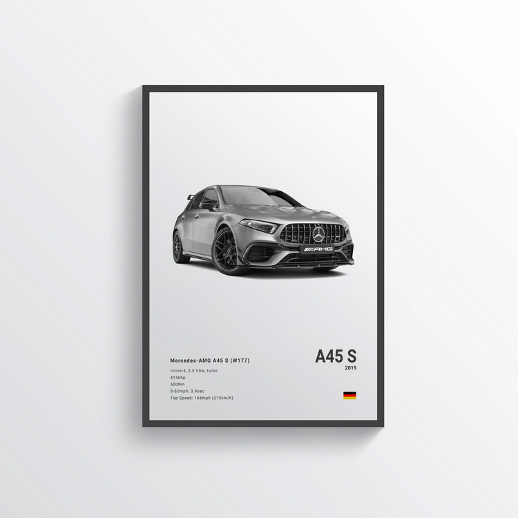 Mercedes A45s 2019 Classic Poster