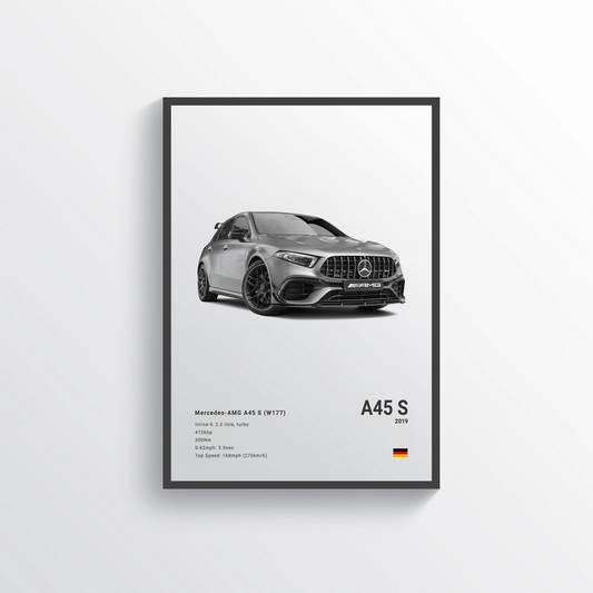 Mercedes A45s 2019 Classic Poster