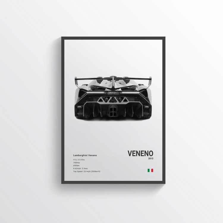 Lamborghini Veneno 2013 Classic Poster