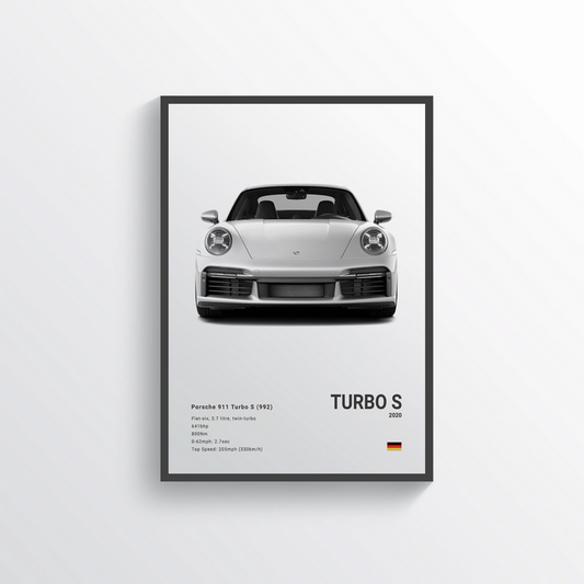 Porsche 911 Turbo S 2020 n°2 Classic Poster