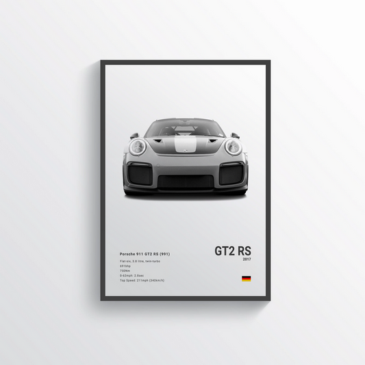 Porsche 911 GT2 RS 2017 Classic Poster