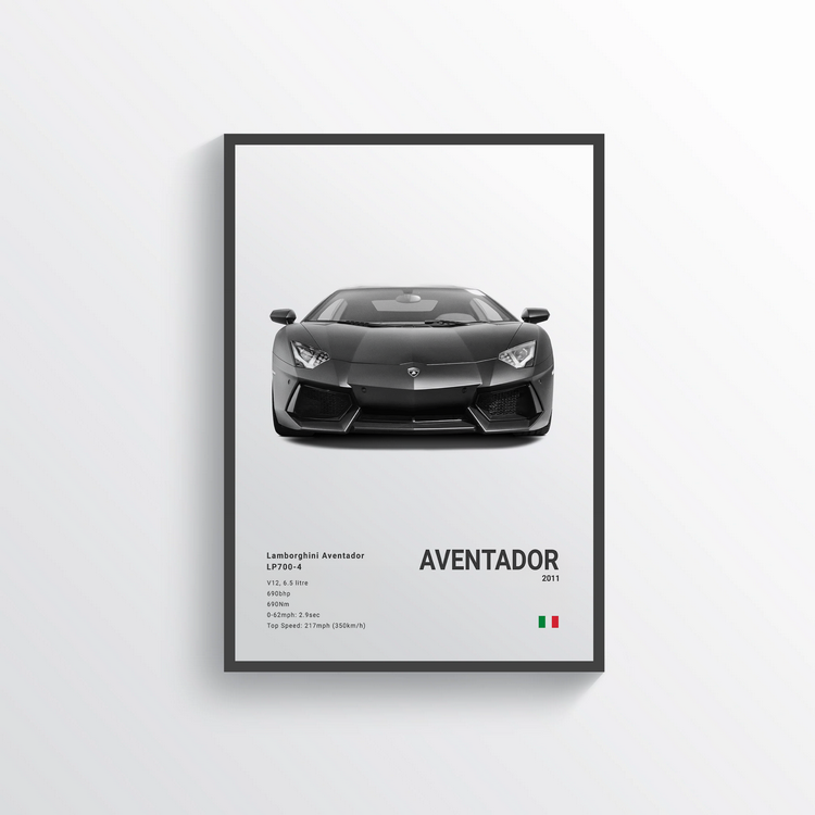 Lamborghini Aventador LP700-4 2011 Classic Poster