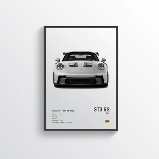 Porsche 911 GT3 RS 2022 n°2 Classic Poster