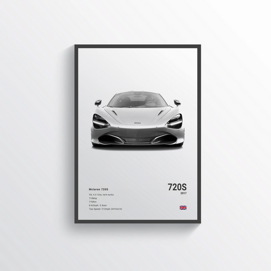 McLaren 720S 2017 Classic Poster