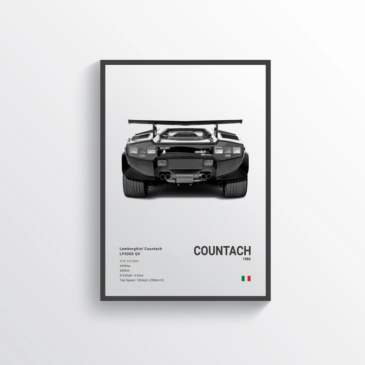 Lamborghini Countach LP5000 QV 1985 Classic Poster