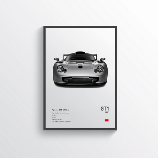 Porsche 911 GT1 EVO 1997 Classic Poster