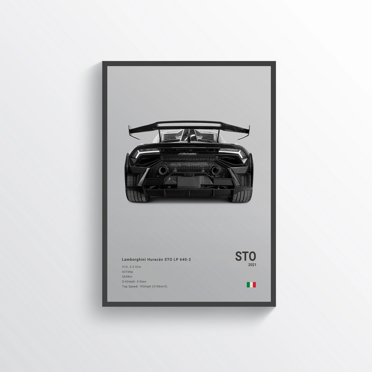 Lamborghini Huracán STO LP 640-2 2021 Classic Poster