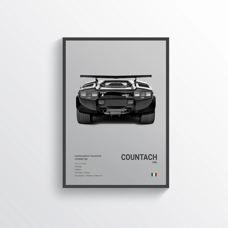 Lamborghini Countach LP5000 QV 1985 Classic Poster