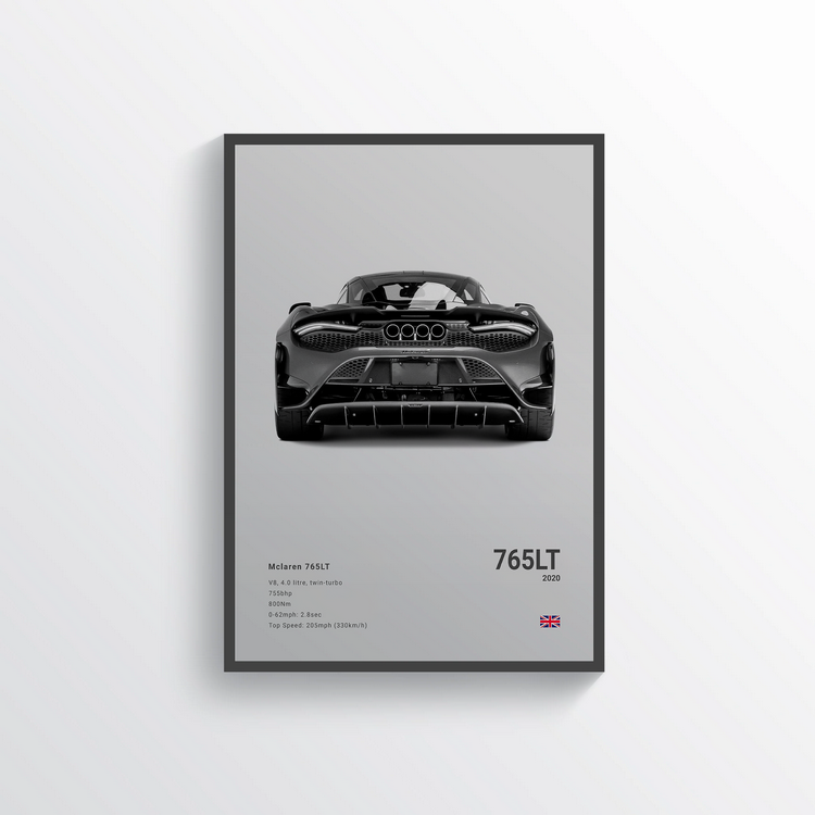 McLaren 765LT 2020 n°2 Classic Poster