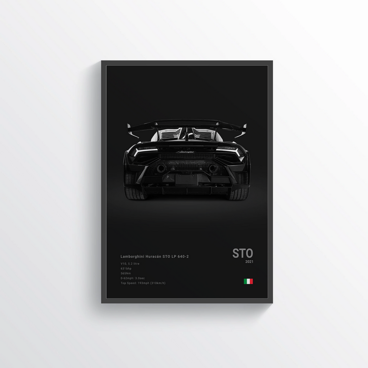 Lamborghini Huracán STO LP 640-2 2021 Classic Poster