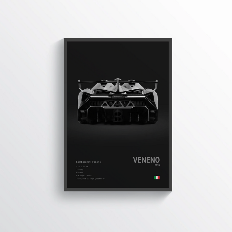 Lamborghini Veneno 2013 Classic Poster