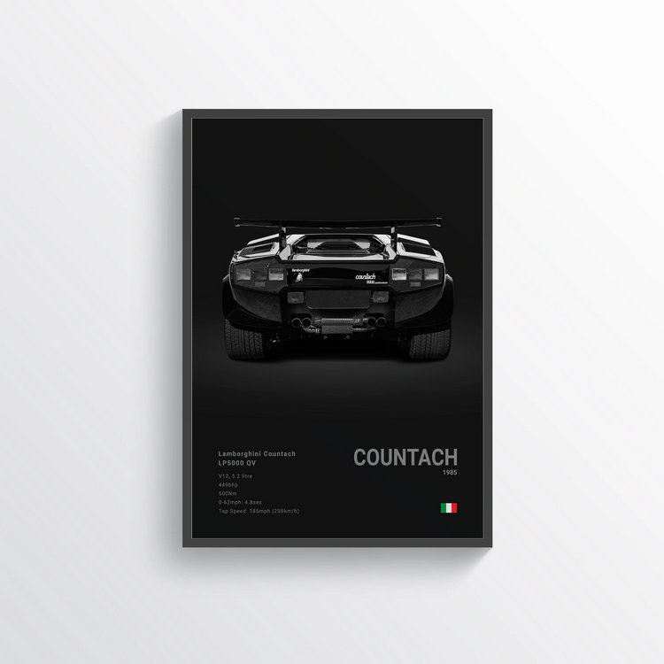 Lamborghini Countach LP5000 QV 1985 Classic Poster