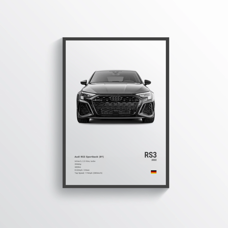 Audi RS3 Sportback 2022 Classic Poster