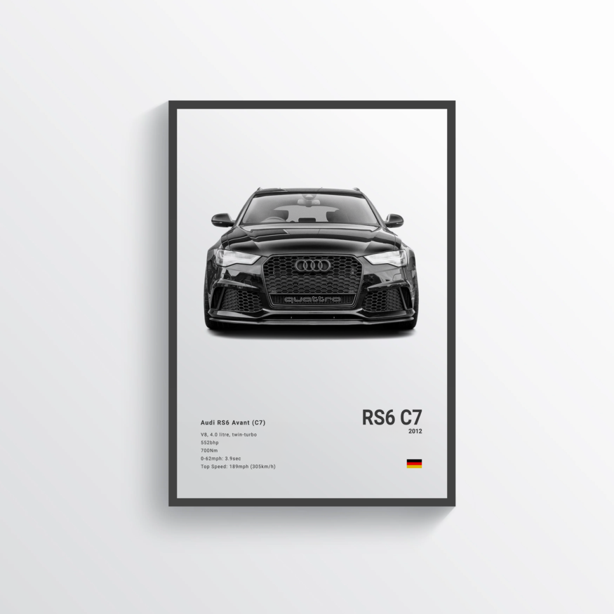 Audi RS6 Avant C7 2012 Classic Poster