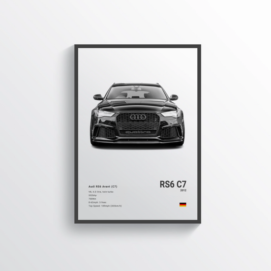 Audi RS6 Avant C7 2012 Classic Poster