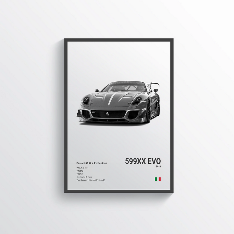 Ferrari 599XX EVO 2011 Classic Poster