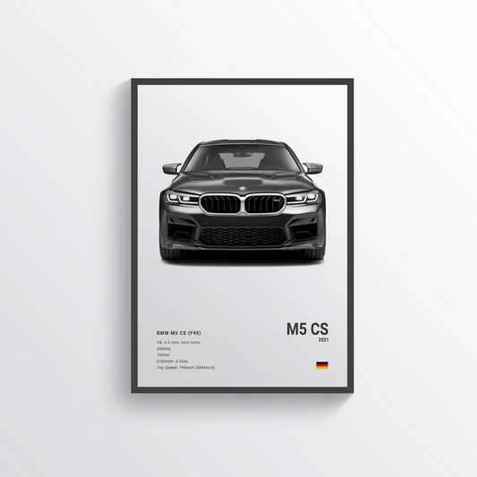 BMW M5 F90 CS 2021 Classic Poster