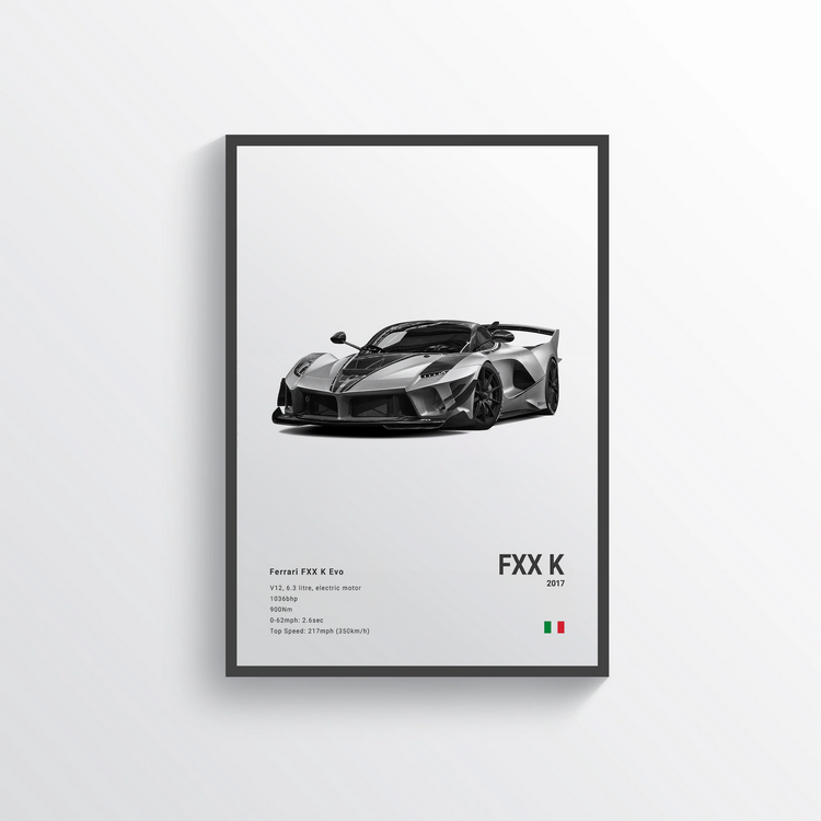 Ferrari FXX K Evo 2017 Classic Poster