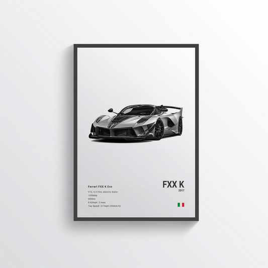 Ferrari FXX K Evo 2017 Classic Poster