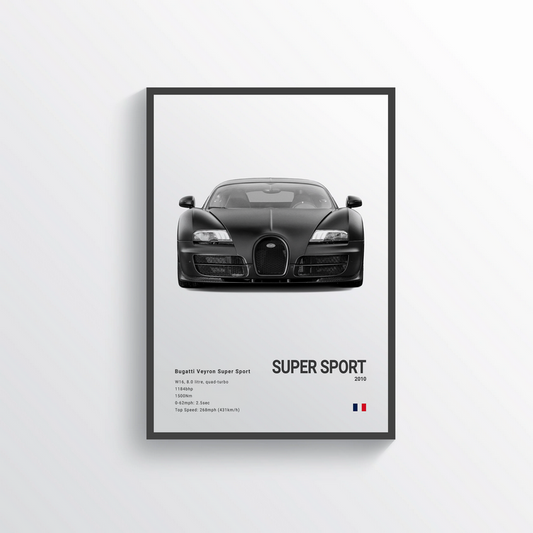 Bugatti Veyron Super Sport 2010 Classic Poster