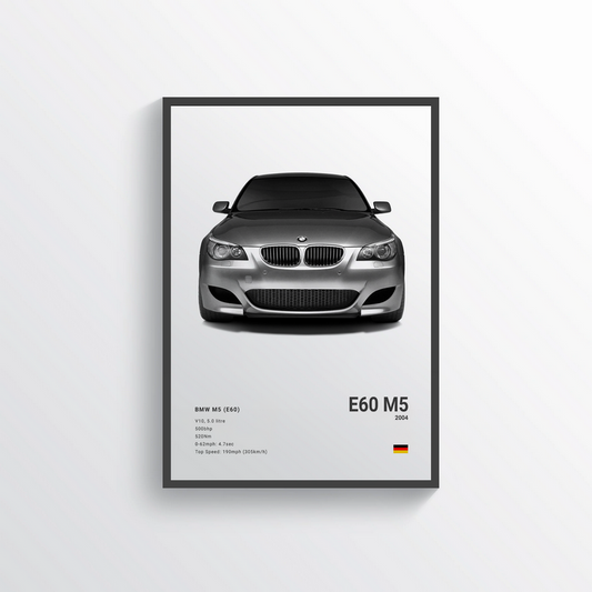 BMW M5 E60 2004 Classic Poster