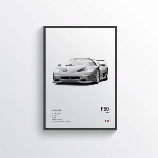 Ferrari F50 1995 Classic Poster