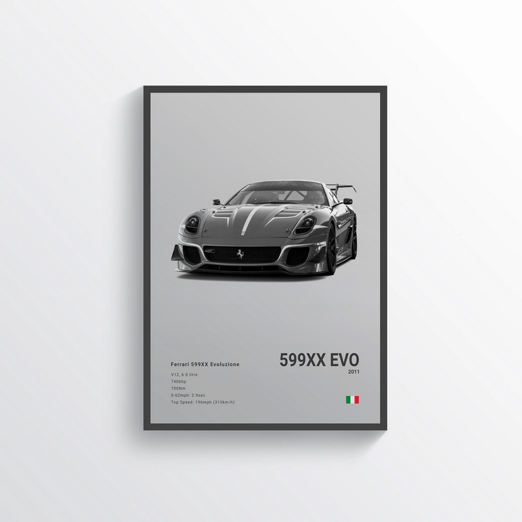 Ferrari 599XX EVO 2011 Classic Poster
