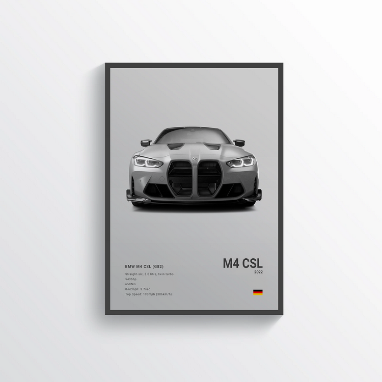 BMW M4 G82 CSL 2022 Classic Poster