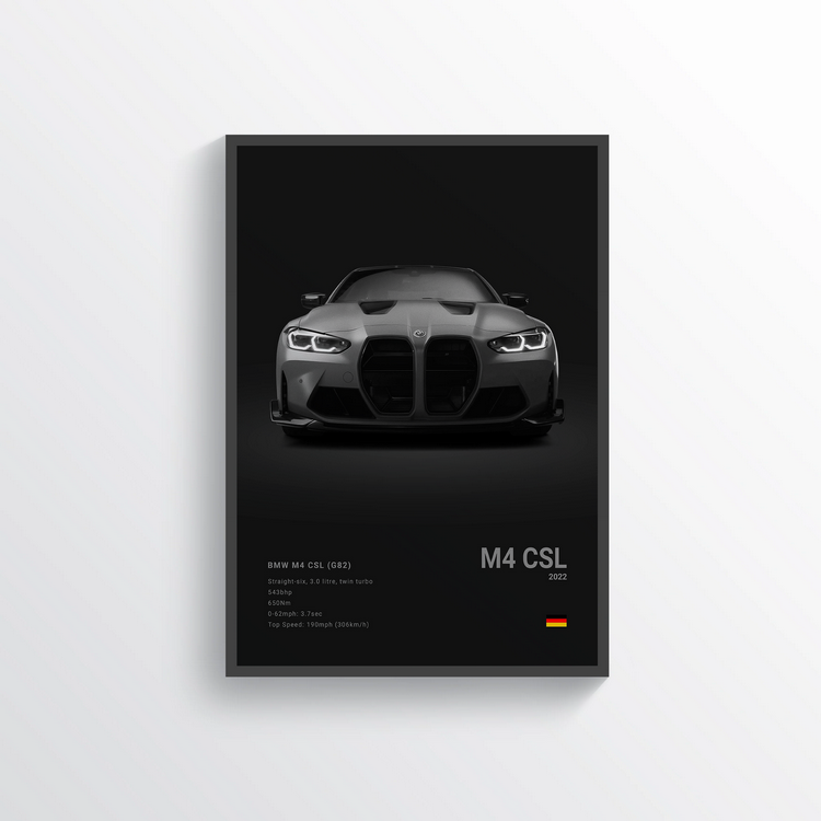 BMW M4 G82 CSL 2022 Classic Poster