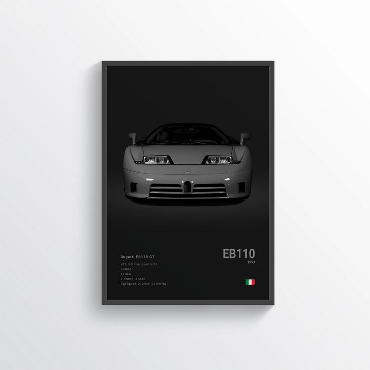 Bugatti EB110 GT 1991 Classic Poster